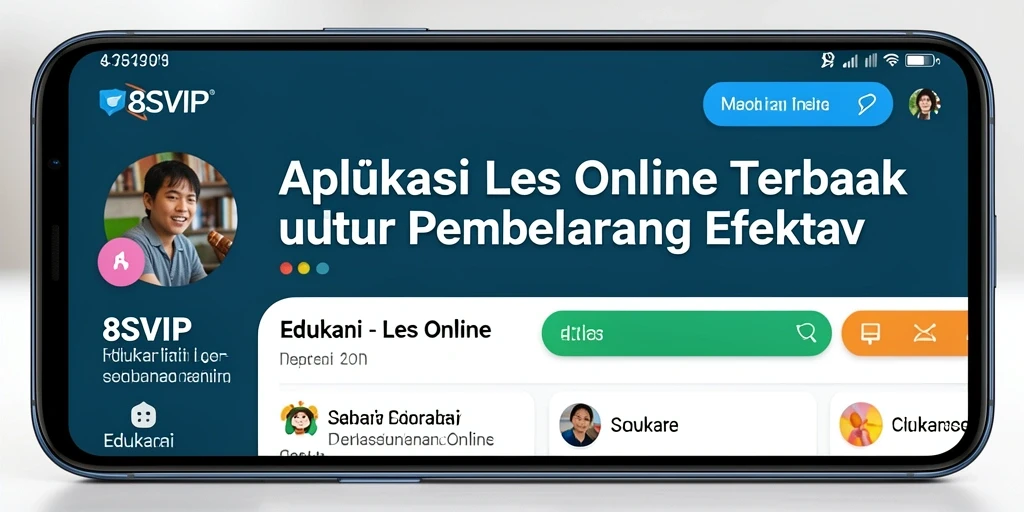 Antarmuka aplikasi Les Online 8SVIP yang modern dan mudah digunakan.