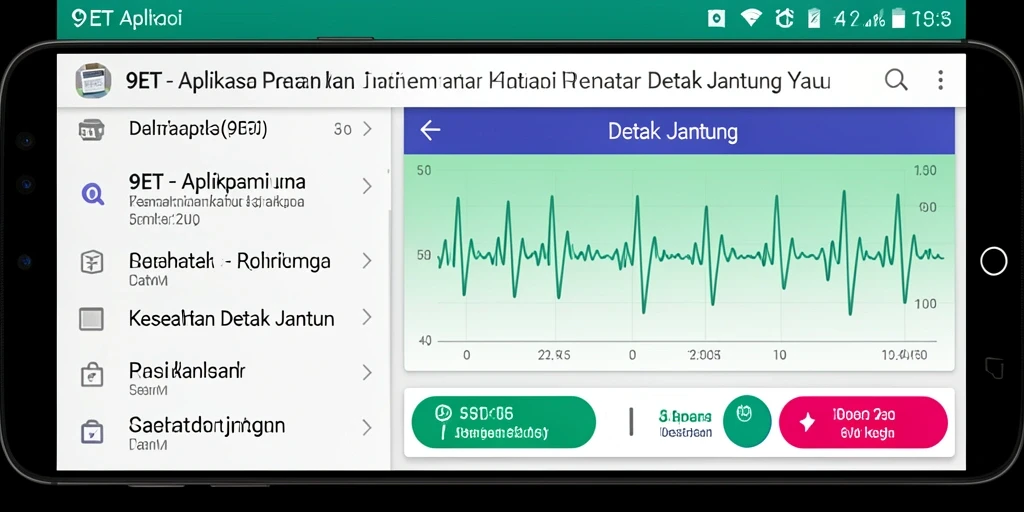 Tampilan antarmuka aplikasi Detak Jantung yang informatif dan menarik.