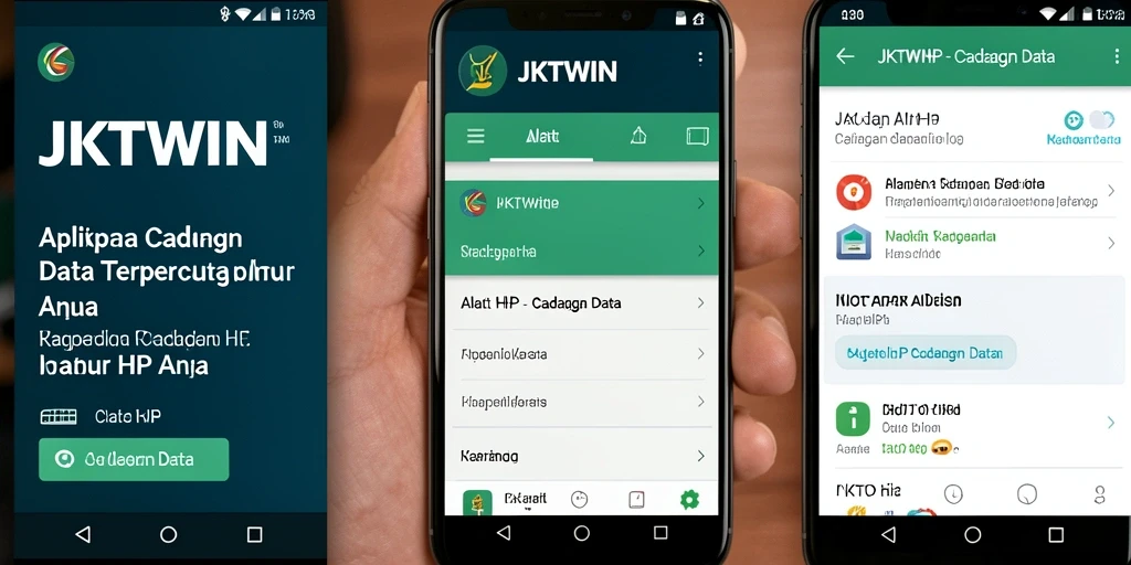 Tampilan antarmuka JKTWIN untuk pencadangan data yang efisien dan mudah.