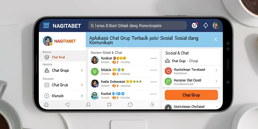 Tampilan antarmuka utama NAGITABET untuk chat grup yang menarik.