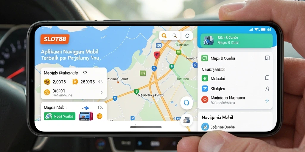 Antarmuka aplikasi SLOT88 untuk navigasi mobil yang efektif.